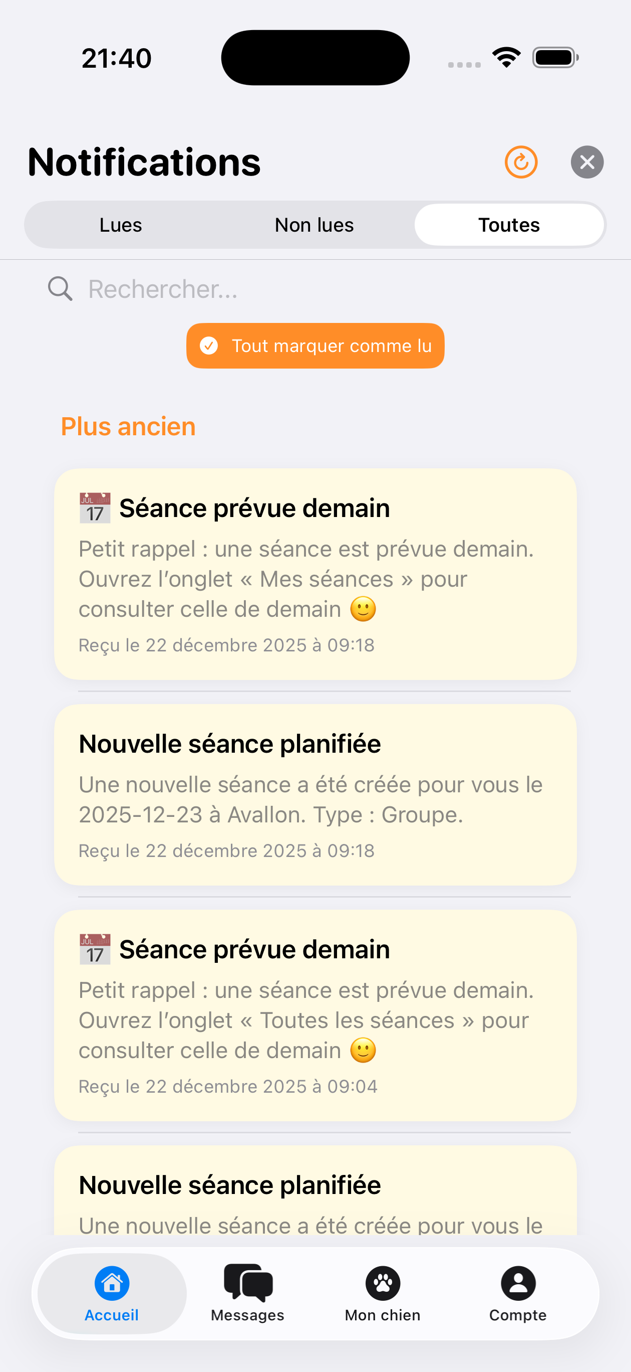 Aperçu application iPhone 6